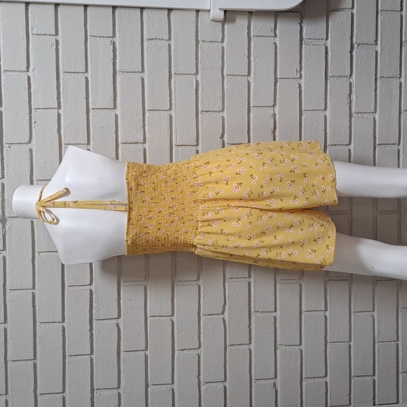Lily Rose Yellow Floral Halter Romper. Size XL. NWOT - Picture 6 of 12